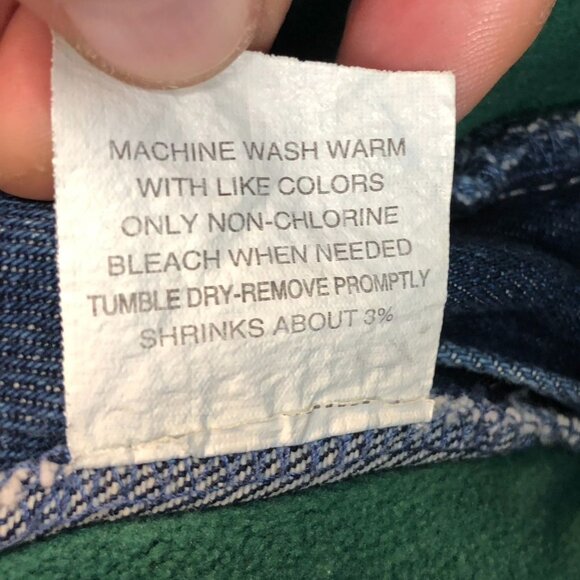 Five Brother Mens Carpenter Jeans Size 38x32 Blue Denim Fleece Line Workwear - Picture 9 of 16